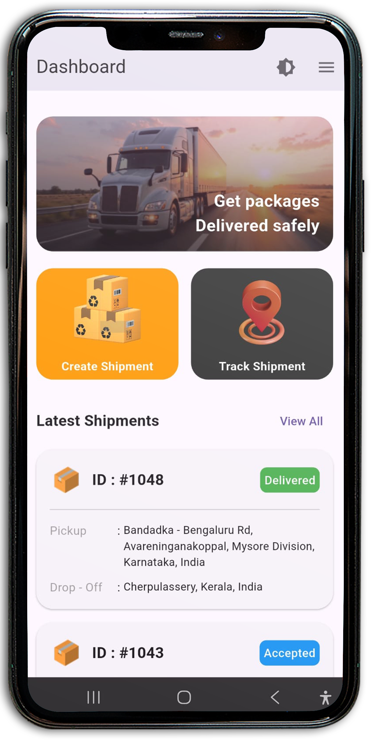 TruckYou Shipper App Screen